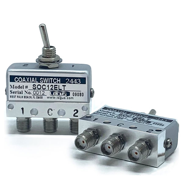  SPDT, DC-26.5 GHz SMA, Manual Coaxial Switch SOC12ELT by Logus Microwave image